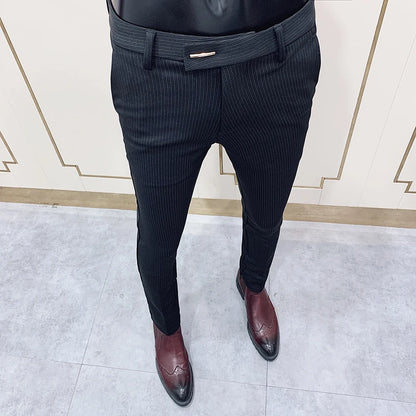 Men's Slim Fit Dress Pants - Formal Slim Trousers for Men