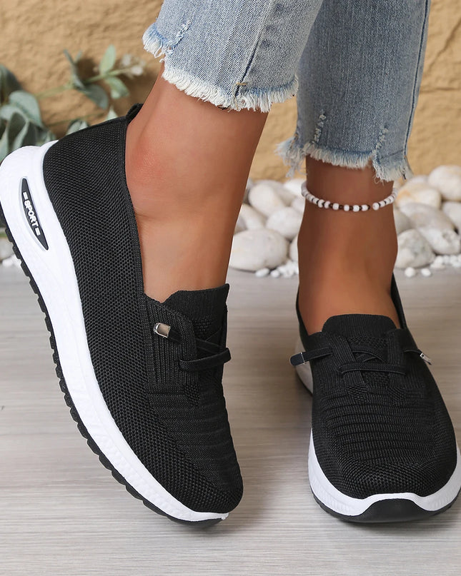 Women's Mesh Casual Slip-On Sneakers with Soft Sole and Lightweight Comfort