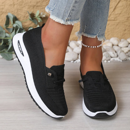 Women's Mesh Casual Slip-On Sneakers with Soft Sole and Lightweight Comfort