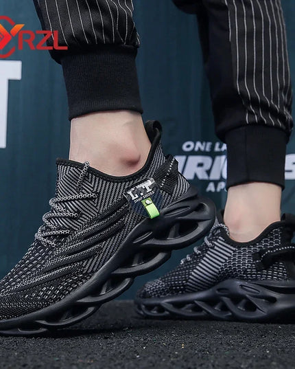 Men's Lightweight Breathable Running Sneakers - Comfortable Non-Slip Footwear