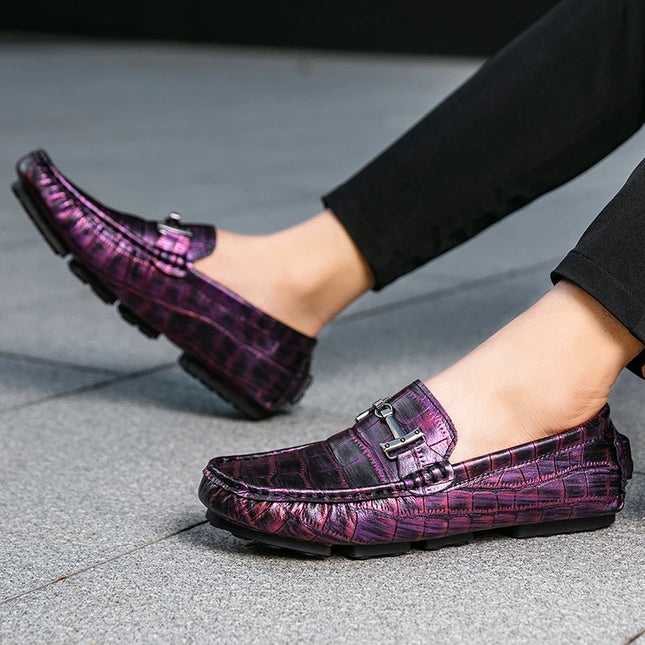 Men's Casual Leather Slip-On Loafers