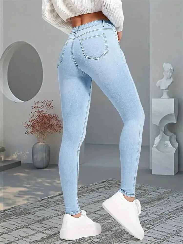 Women’s Stretch Skinny Jeans - Slim Fit Pencil & Straight Leg