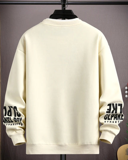Men's Long Sleeve Sweatshirt with Cartoon Character Print