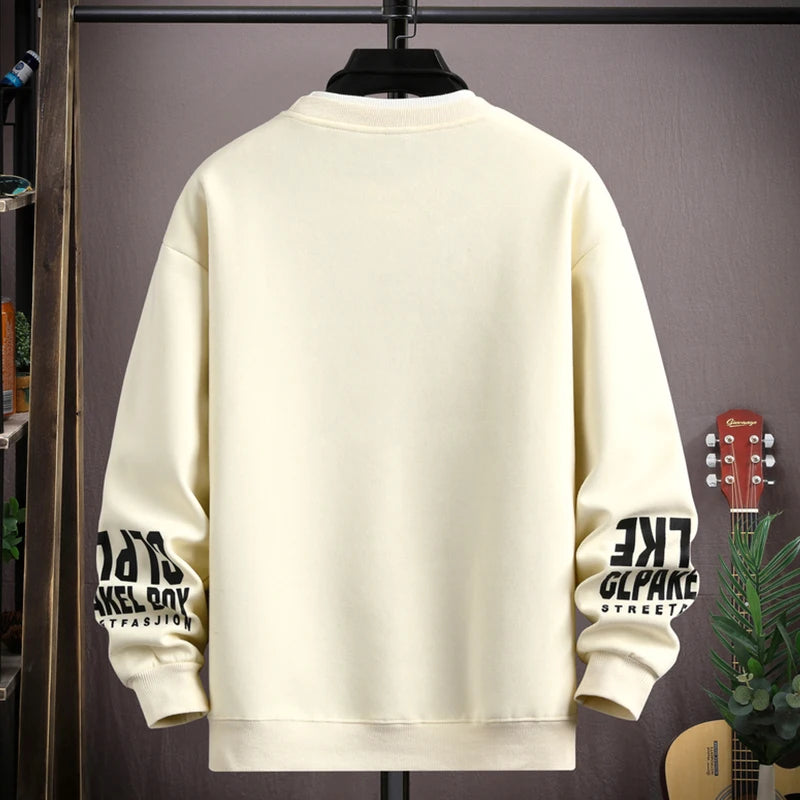 Men's Long Sleeve Sweatshirt with Cartoon Character Print
