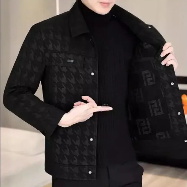 Men's Casual Square Collar Plaid Jacket - Stylish and Comfortable Outerwear