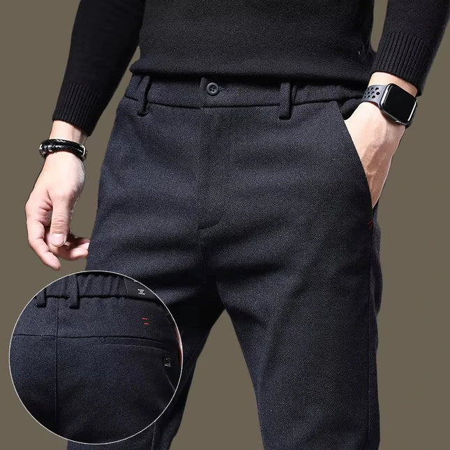 Men's Casual Straight Leg Long Pants - Slim Fit Design