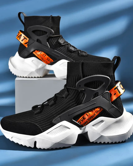 Premium High-Top Men’s Sneakers with Thick Soles