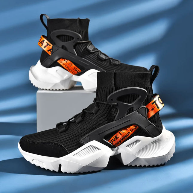 Premium High-Top Men’s Sneakers with Thick Soles