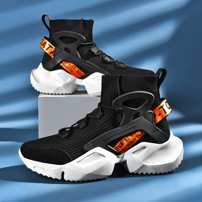 Premium High-Top Men’s Sneakers with Thick Soles