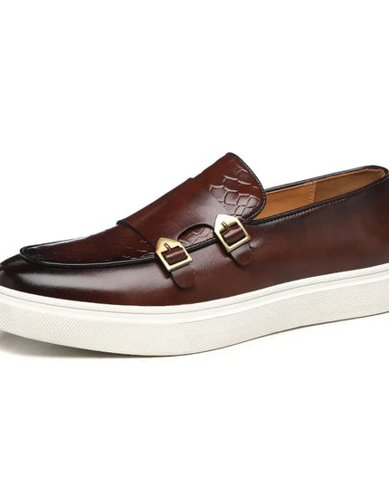 Men's Casual Faux Leather Loafers - Slip-On Dress Shoes for Men