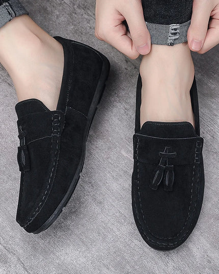 Men's Slip-On Flat Loafers - Comfortable Dress Shoes for Men