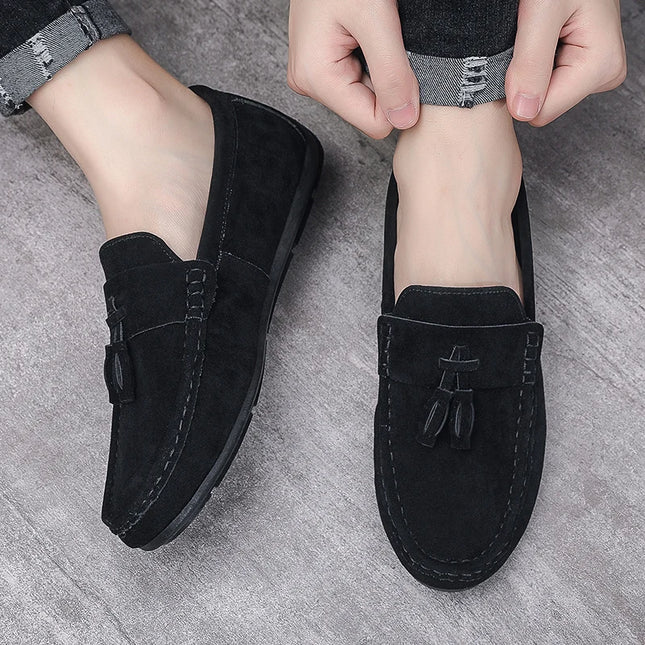 Men's Slip-On Flat Loafers - Comfortable Dress Shoes for Men