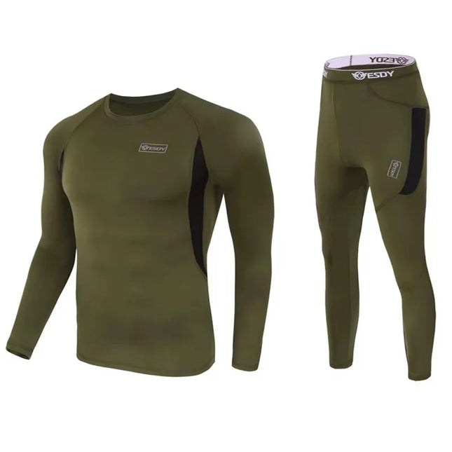 Men's Thermal Compression Activewear Sweater and Pants Set