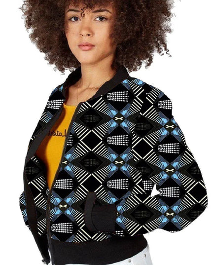 Women's Short Zipper Bomber Jacket