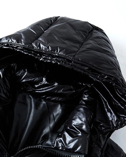 Men's Glossy Hooded Down Parka Jacket