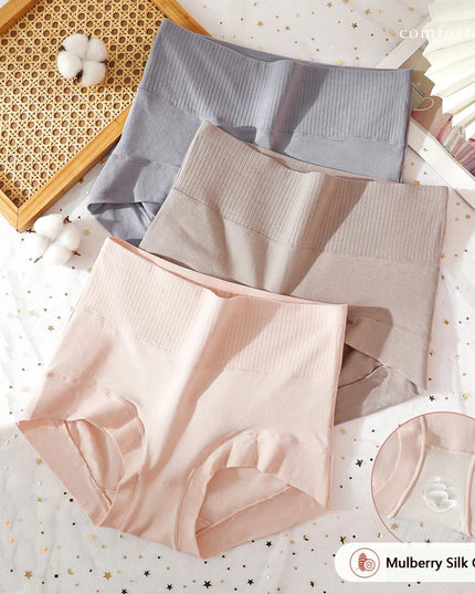 4-Pack Plus Size High Waist Cotton Panties for Women - Soft, Breathable, Slimming  Briefs