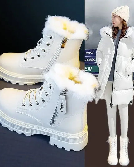 Women's Plush Warm Medium Boots – Insulated, Cozy, Thickened Winter Footwear