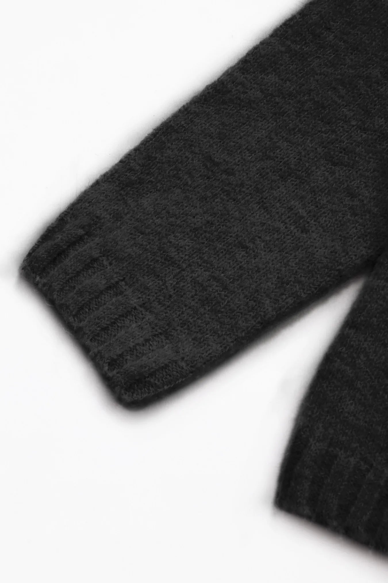 Women's Black Off-Shoulder Ribbed Knit Long Sleeve Slim Fit Casual Cropped Sweater