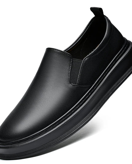 Men's Genuine Leather Slip-On Casual Shoes with Soft Sole