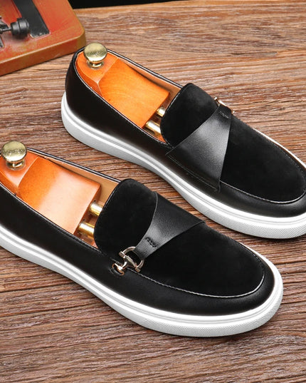Men's Casual Slip-On Faux Leather Shoes – Comfortable & Stylish Men's Loafers