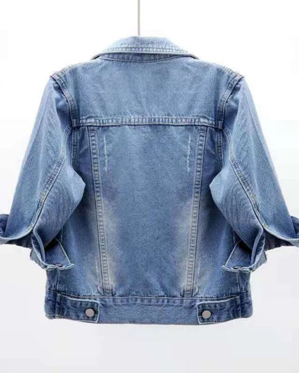 Womens Slim Fit Denim Jacket With Pockets - Various Colors