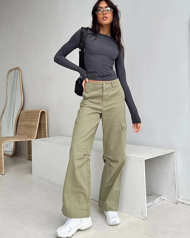 Women Casual Long Crop Top-  Slim Fit - Various Colors