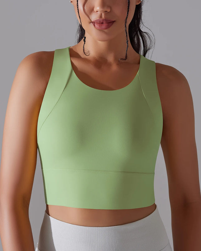 Nylon Women's Sports Bra - Stretchy Elastic Fitness Top - Various Colors