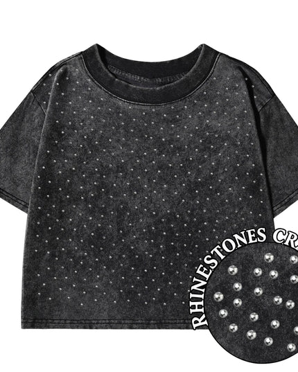 Women's Slim Fit Washed Cropped T-Shirt