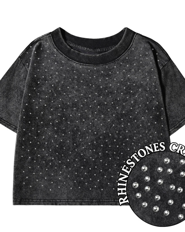 Women's Slim Fit Washed Cropped T-Shirt
