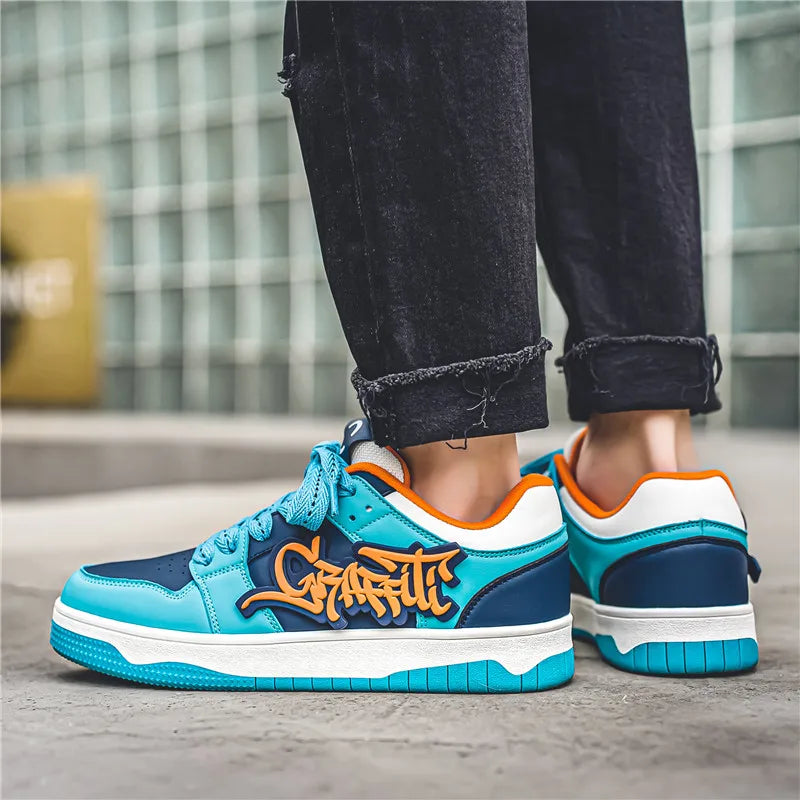 Men's Streetwear Hip Hop Style Sneakers – Trendy Urban Designer Shoes for Men