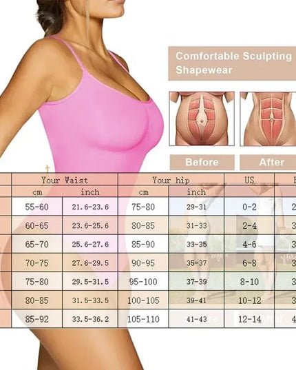 Women's Seamless Ribbed Tummy Control Bodysuit