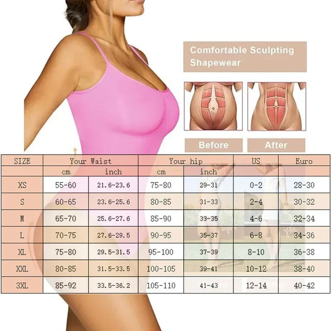 Women's Seamless Ribbed Tummy Control Bodysuit