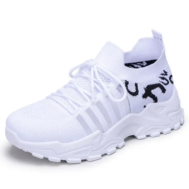 Women's Breathable Casual Lace-Up Sneakers with Thick Sole