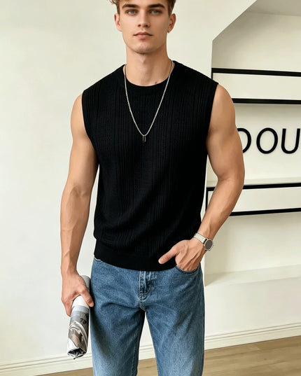 Men's Sleeveless Knitted Vest