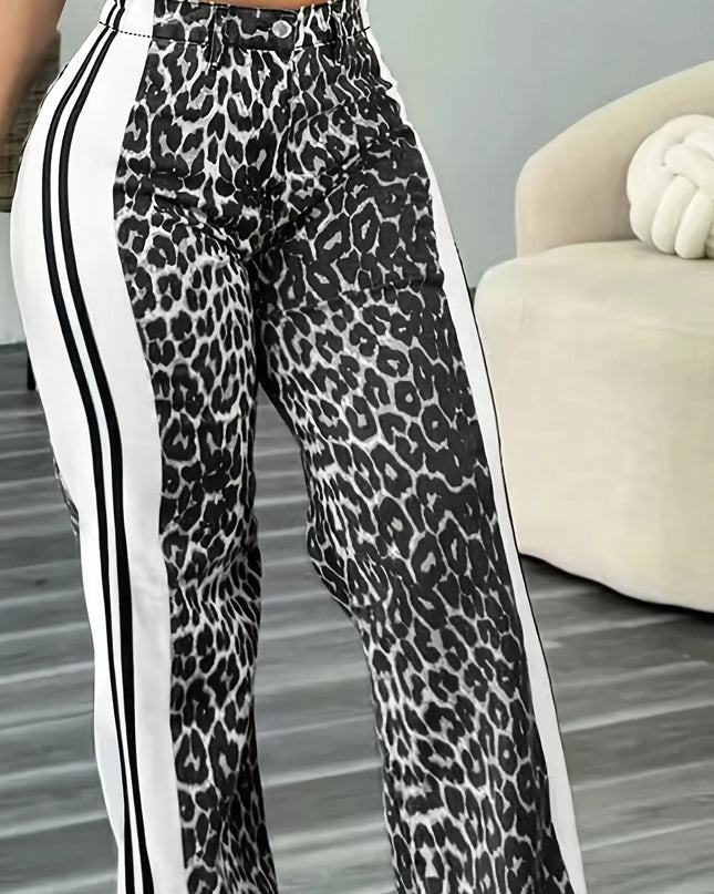 Women's Leopard Print Long Pants
