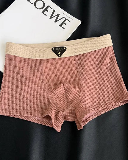 4-Pack Men’s Knitted Plaid Boxer Briefs – Comfortable, Stylish Men’s Underwear