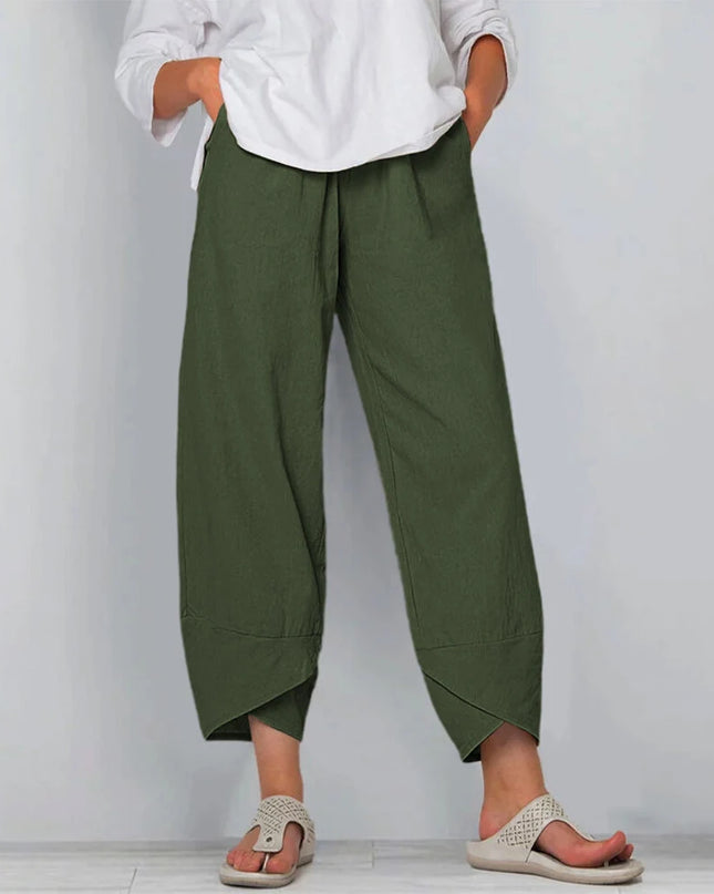 Vintage Printed Women’s Cotton Linen Harem Pants