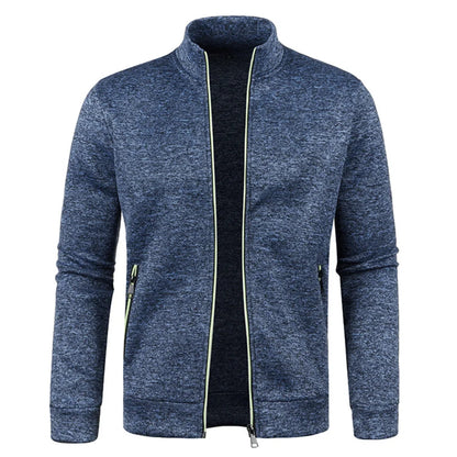 Men's Long Sleeve Zipper Knit Sweater Jacket - Various Colors
