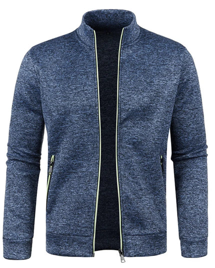 Men's Long Sleeve Zipper Knit Sweater Jacket - Various Colors