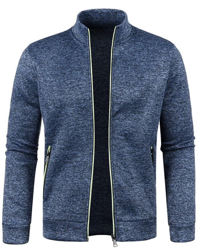 Men's Long Sleeve Zipper Knit Sweater Jacket - Various Colors