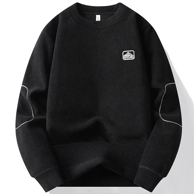 Men's Fleece-Lined Sweater - Warm, Comfortable Men's Pullover
