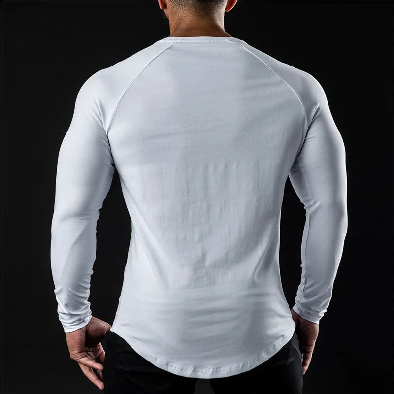 Men's Compression Cotton Long Sleeve Sports Sweater