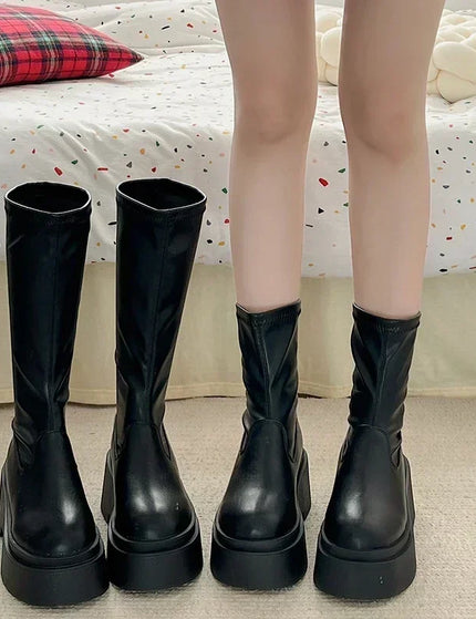 Chic Chunky Platform Boots for Women