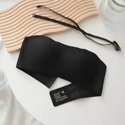 Seamless Strapless Tube Top Bra for Women – Thin Non-Slip Push-Up Design