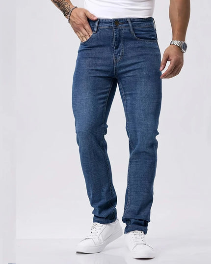 Men's Casual Straight Fit Stretch Denim Jeans - Classic & Comfortable Slim Fit Denim for Men