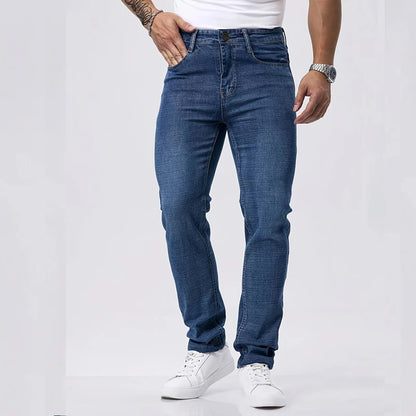 Men's Casual Straight Fit Stretch Denim Jeans - Classic & Comfortable Slim Fit Denim for Men