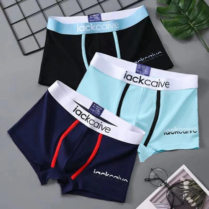 3-Pack Men's Cotton Boxer Briefs - Breathable & Comfortable - Mixed Colors