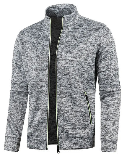 Men's Long Sleeve Zipper Knit Sweater Jacket - Various Colors