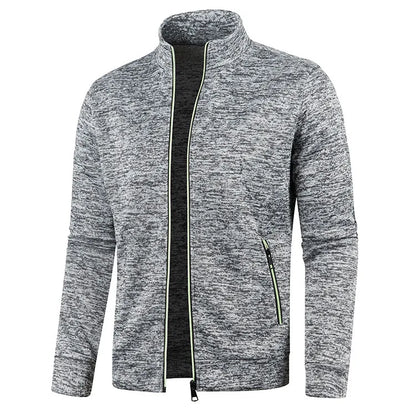 Men's Long Sleeve Zipper Knit Sweater Jacket - Various Colors