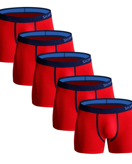 Premium 5-Pack Cotton Boxer Shorts for Men – Comfortable, Breathable Men's Underwear Set